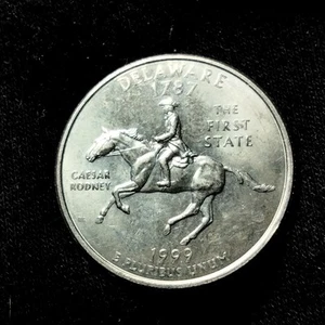 1999 D Delaware State quarter MAD Struck Thru Die Clash Errors - Picture 1 of 4