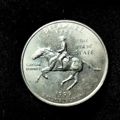 1999 D Delaware State quarter MAD Struck Thru Die Clash Errors - Image 1 of 4