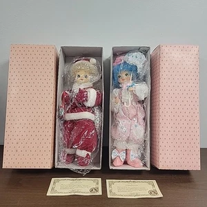 2 - Brinn's Collectible Vintage Calendar Clown Dolls April 1986 & Decmeber 1988 - Picture 1 of 11