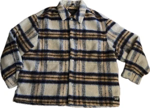 Levi’s WARM Winter Weight Mens Large Lined Plaid Wool Blend Snap Up Chore Jacket - Picture 1 of 15