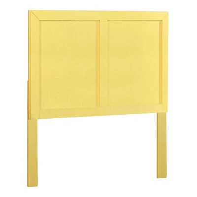 Cabecero doble de madera de altramuz Furniture of America en amarillo limón Foto 1 de 2