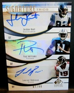 Kent/Williams/Laurent Robinson 2009 SP Signature Edition Signature Trios#07/99!