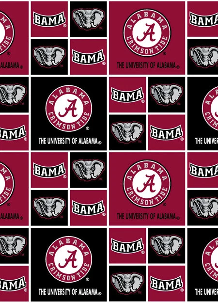 University of Alabama Crimson Tide Cotton Fabric Geometric Pattern-By the Yard - Image 1 of 1