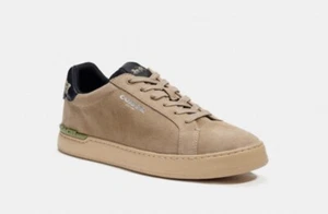 COACH - Clip Low Top Sneaker With Embroidery - Oat Black (C5985) Sz: 9 MRSP $150 - Picture 1 of 8
