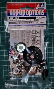Juego de diferenciales de bolas Tamiya 53663 TT01 y TGS autos de radiocontrol nuevo en paquete opciones de salto - Imagen 1 de 3