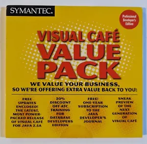 SYMANTEC Visual Cafe for Java - Value Pack for Professional Developer Ed. CD-ROM - Picture 1 of 4
