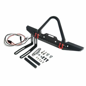 Metal Front Bumper Winch Mount w/ LED Light For   TRX-4 1/10 RC Crawler US - Picture 1 of 9