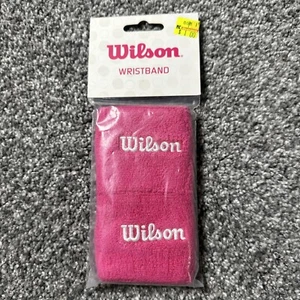 Pink Wilson Wristbands 2 Pack Hot Pink New Sealed Fast Shipping - Picture 1 of 3