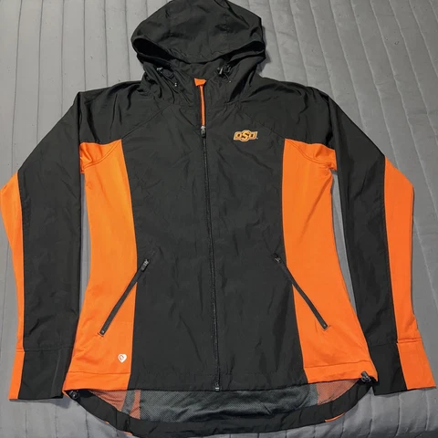 Colosseum Oklahoma State Cowboys OSU Black & Orange Polyester Full-Zip Jacket XL Cover