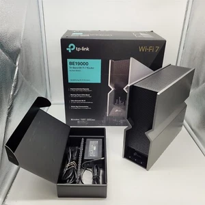 TP-LINK Archer BE800 BE19000 Tri-Band 4-Port Wireless Router - Black - Picture 1 of 2