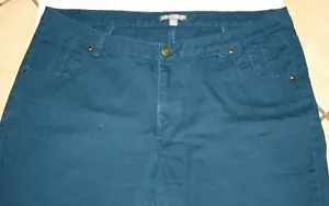 Jessica London jeans womens 20 wide straight 39 x 30 green teal - Picture 1 of 10