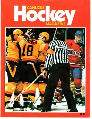 1986 - Programa Montreal Canadiens [Roy] vs Vancouver Canucks Foto 1 de 4