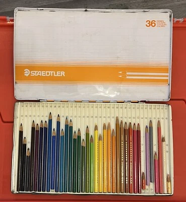 Staedtler Colored Pencils - 36 In A Case, Used - 70% Of Length Left On Average - Image 1 of 3
