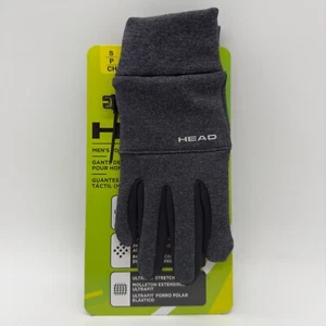 Head Men's Touchscreen Stretch Fleece Running Gloves Gray Pick Size Ships Free! - Picture 1 of 4