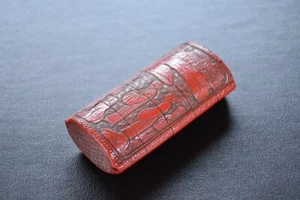 Japanese Antique INRO Red Lacquerware Fine Carving Original Rare from Japan - Picture 1 of 10