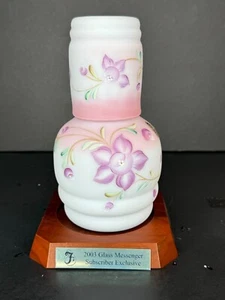 Fenton Blue Burmese Tumble Up 2003 Glass Messenger Exclusive Limited Edition - Picture 1 of 11