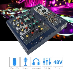 Mezclador de audio profesional de 4 canales con función USB sistema de sonido mezcla de estudio en vivo - Imagen 1 de 12