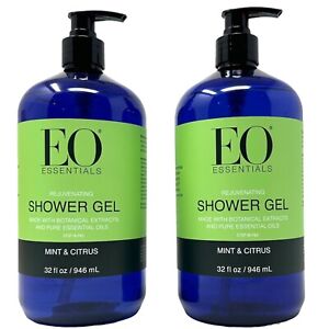 EO Mint & Citrus Rejuvenating Shower Gel 32 oz Family Size (2 Pack)