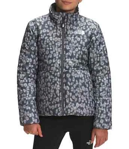 The NORTH FACE Giubbotto Piumino Bambina 550 Reversibile Vanadis Grigio Leopardato XL - Foto 1 di 9