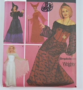 Simplicity 9828 Witch Goth Vampire Bodice Skirt Size 6-12 Costume Pattern Uncut - Picture 1 of 5