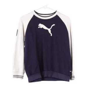 Age 14-16 Puma Sweatshirt - Medium Navy Cotton Blend - Picture 1 of 4