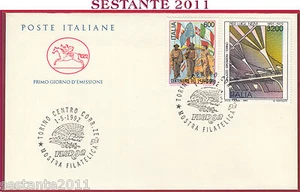 ITALIA FDC CAVALLINO MOSTRA FILATELICA FLOR92 FLOR 92 1992 TORINO S273 - Imagen 1 de 1