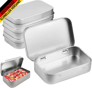 4 Pcs Kleine Metalldose Mit Deckel,Metal Tin Box,Rechteckige Blechdosen Mit Deck - Bild 1 von 9