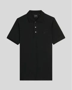LYLE & SCOTT SUPERFINE TONAL POLO SHIRT/BLACK - SMALL DHL NEXT DAY - Picture 1 of 2