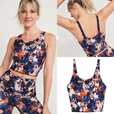 Old Navy Women Light Support PowerSoft Adjustable Longline Sports Bra Size XS 3X - Image 1 of 4