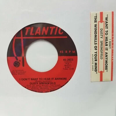Dusty Springfield I Don't Want / The Windmills w/ juke 45rpm 7" Vinyl Record 45 - Image 1 of 2