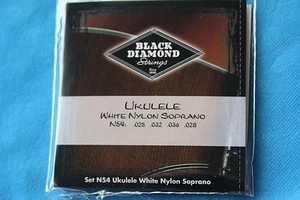 Black Diamond N54 White Nylon Soprano Ukulele String Set - Picture 1 of 2