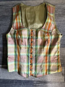 Meindl Damen Seidenmieder/Weste, mehrfarbig kariert, EU Größe 40 (Small) - Bild 1 von 8