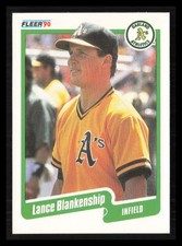 Lance Blankenship 1990 Fleer #1  Oakland Athletics