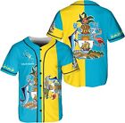 Personalized Bahamas Baseball Jersey Shirt Bahamas Pride Flag Bahamian Jersey Fo