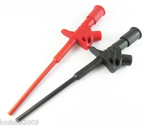 1 pair 1000V 10A Spring Loaded Push Open Clip Hook on Meter Test Probes 12-0002 - Picture 1 of 5