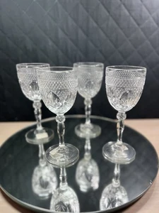 Cristal D'Arques Durand Antique Clear Goblets Set Of 4 Wine/Water Glasses 8" - Picture 1 of 7