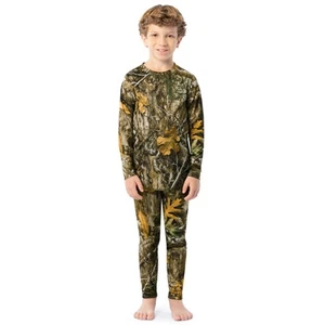 Boys' Performance Thermal Underwear Long Johns Base Layer Set, Edge Camo, 6/7 - Picture 1 of 6
