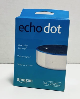 Amazon Echo Dot 2nd Generation Smart Assistant White New Sealed Far Field Voice - Image 1 of 4