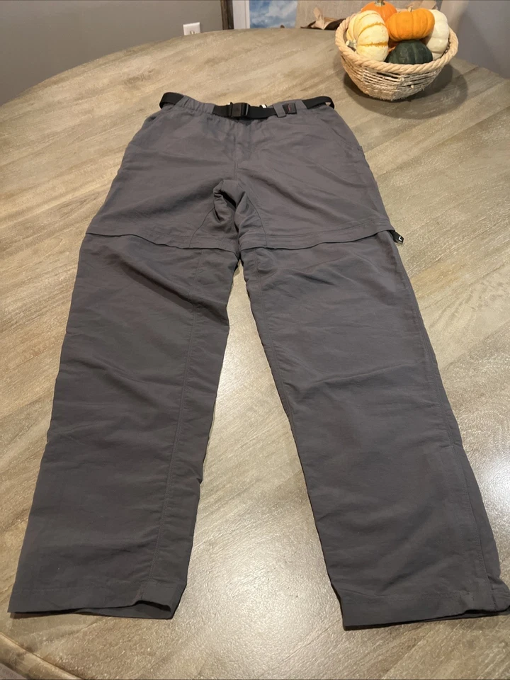 EUC женщины Med серый North Face трансформируемый брюки/шорты туризм открытый лагерь молнии - Изображение 1 из 4