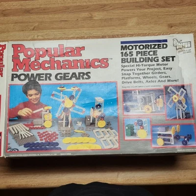 POPULAR MECHANICS 1994 POWER GEARS MOTORIZED BUILDING SET INCOMPLETE - Image 1 of 4