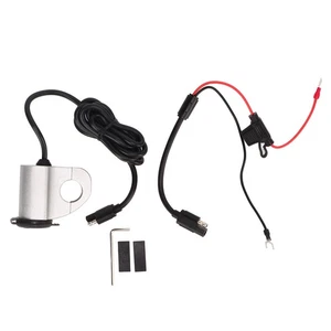 Motorcycle USB Charger Waterproof 12V Power Adapter Digital Display Voltage ZM - Picture 1 of 12