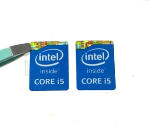 2 x Intel Inside Core i5 Desktop / Laptop Sticker Label 20mm x 15mm - Picture 1 of 2
