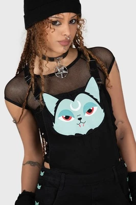 KILLSTAR Overall - Lil Vampurr Denim Fledermaus Cute Goth Gothic Alternative - Bild 1 von 4