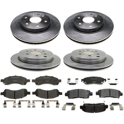 KIT-210513-1519 Raybestos Kits de discos de freno y pastillas Juego de 4 ruedas delanteras y traseras Foto 1 de 4