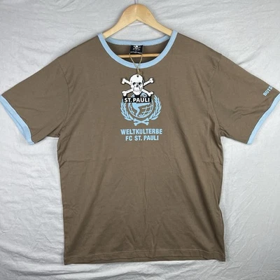 Camisa St Pauli Para Hombre Extra Grande XL Marrón Weltkulterbe Fútbol Fútbol Hamburgo Foto 1 de 4