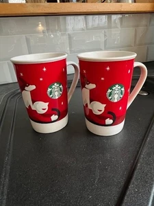 Starbucks Winter Tassen 2011 Weihnachten Tasse Becher Mug 2 Stück Sammeltassen - Bild 1 von 4