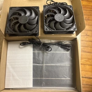 Solar Powered Fan 12V 10W Waterproof Dual Exhaust Fan For Camping Greenhouse - Picture 1 of 10