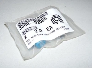 NEW AMAT 3300-02085 2 HOSE CONNECTORS STAINLESS STEEL APPLIED MATERIALS - Picture 1 of 2