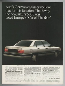 1983 AUDI 5000S advertisement, Audi 5000 sedan print ad - Picture 1 of 3