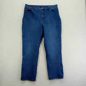 Jeans Gloria Vanderbilt Amanda donna 18 blu corto denim elasticizzato 36 - Foto 1 di 13
